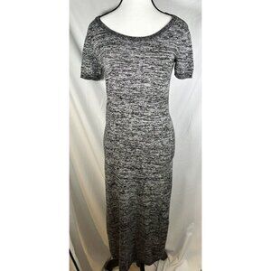 French Connection Women Short Sleeve Black and White Maxi Dress Body Con Size 6
